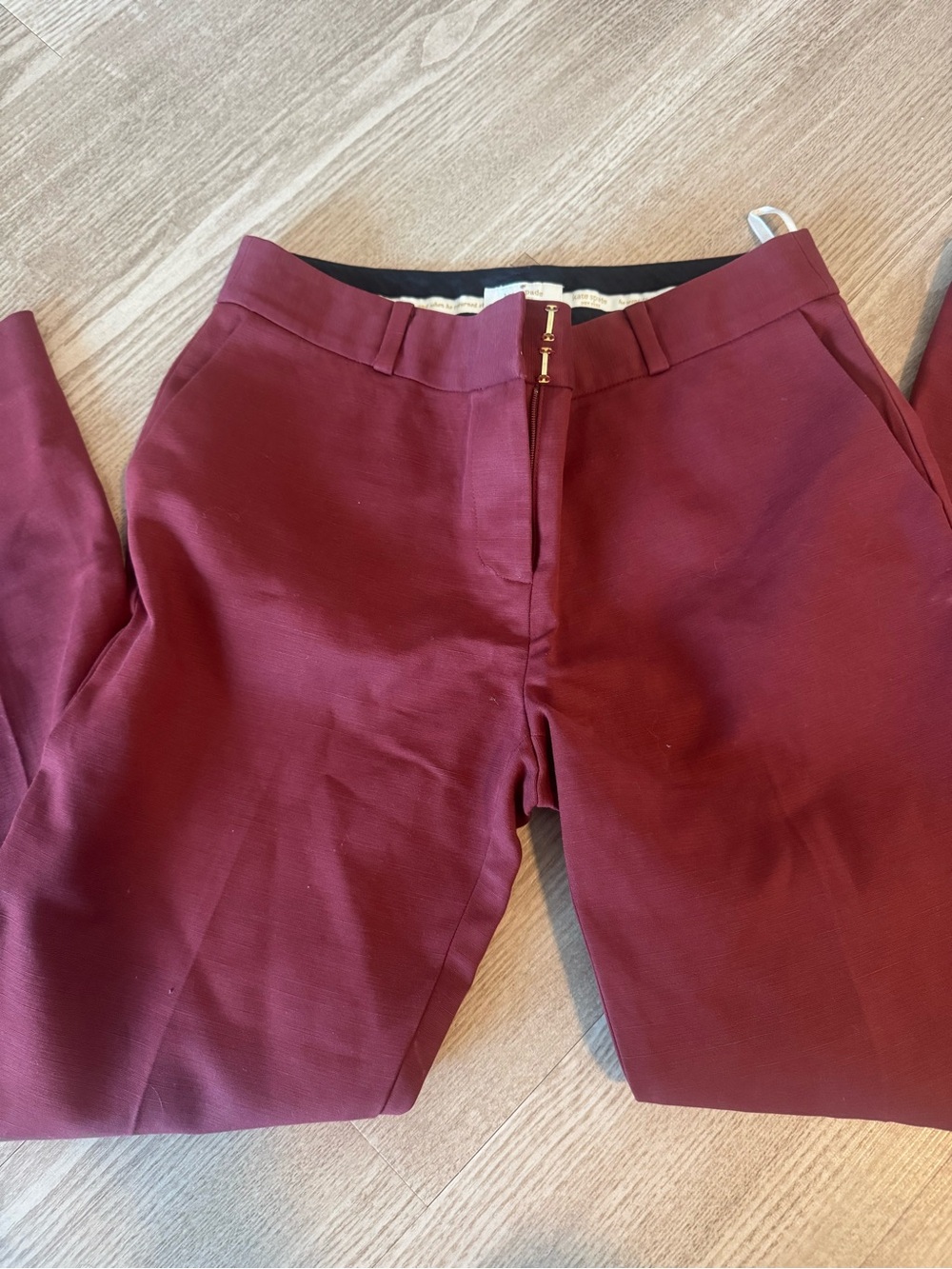 Kate Spade Slim Dress Pants in Burgundy